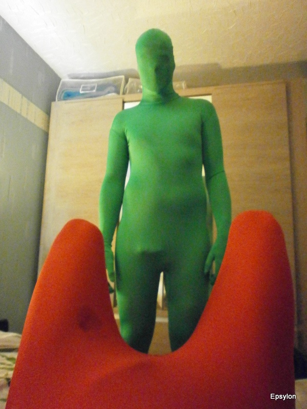 Loïc en vert, moi en rouge
