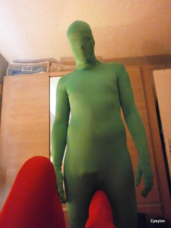 Loïc en vert, moi en rouge
