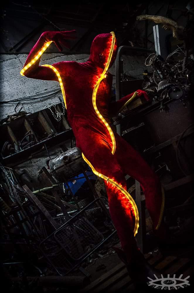 Zentai en jersey velour avec leds
