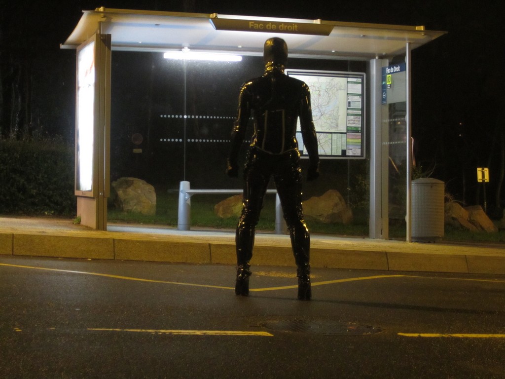 By Night
Une sortie de nuit qui date un peu maintenant.
J'aimerais bien en refaire... mais si possible à deux voire plus!
Mots-clés: catsuit nuit